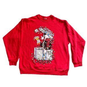 Vintage 90s Looney Tunes Sylvester and Tweety Holiday Sweater